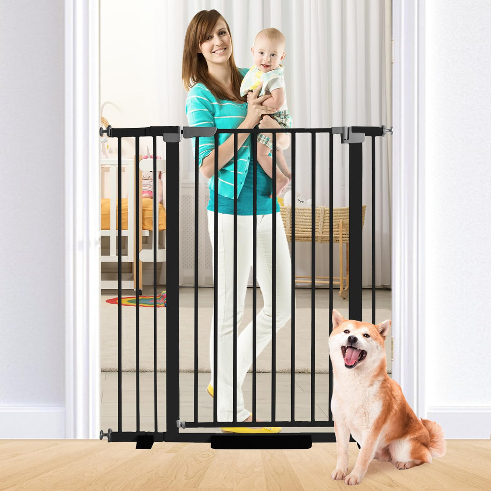 SHYUJAJIE 41-inch tall baby gate secures doorways for pets and kids