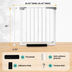 SHYUJAJIE adjustable width 29-35in gate fits wide doorways.