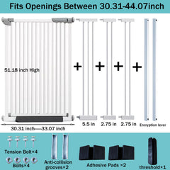 SHYUJAJIE adjustable-width 29-43 inches expands to fit openings