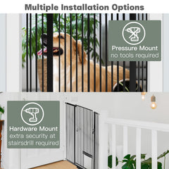 SHYUJAJIE anti-tripping bottom ramp stabilizes the gate and protects floors