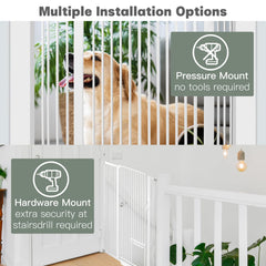 SHYUJAJIE bottom ramp anti-trip design protects floors and stabilizes the gate.
