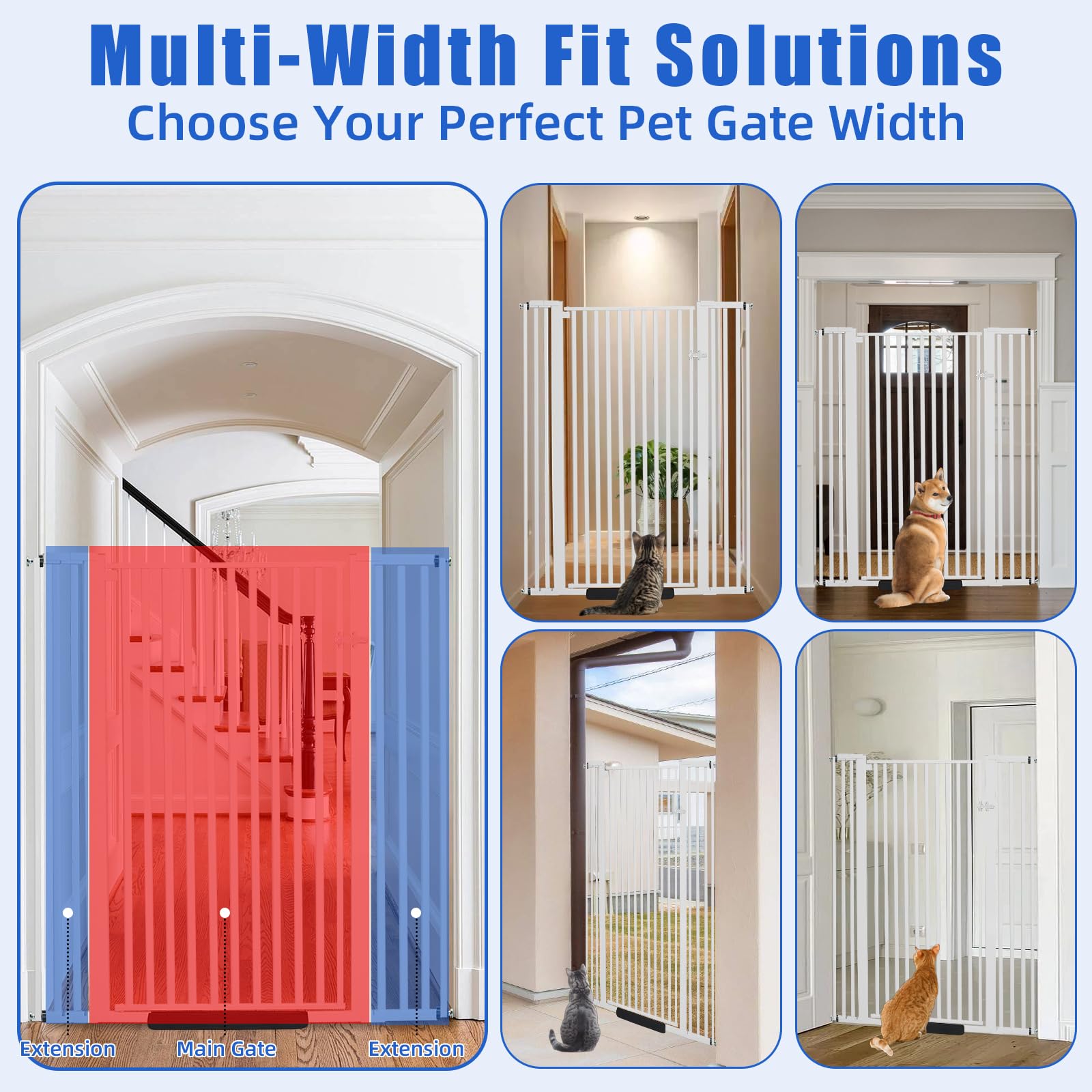 SHYUJAJIE cat gate for hallways fits tight spaces and busy households