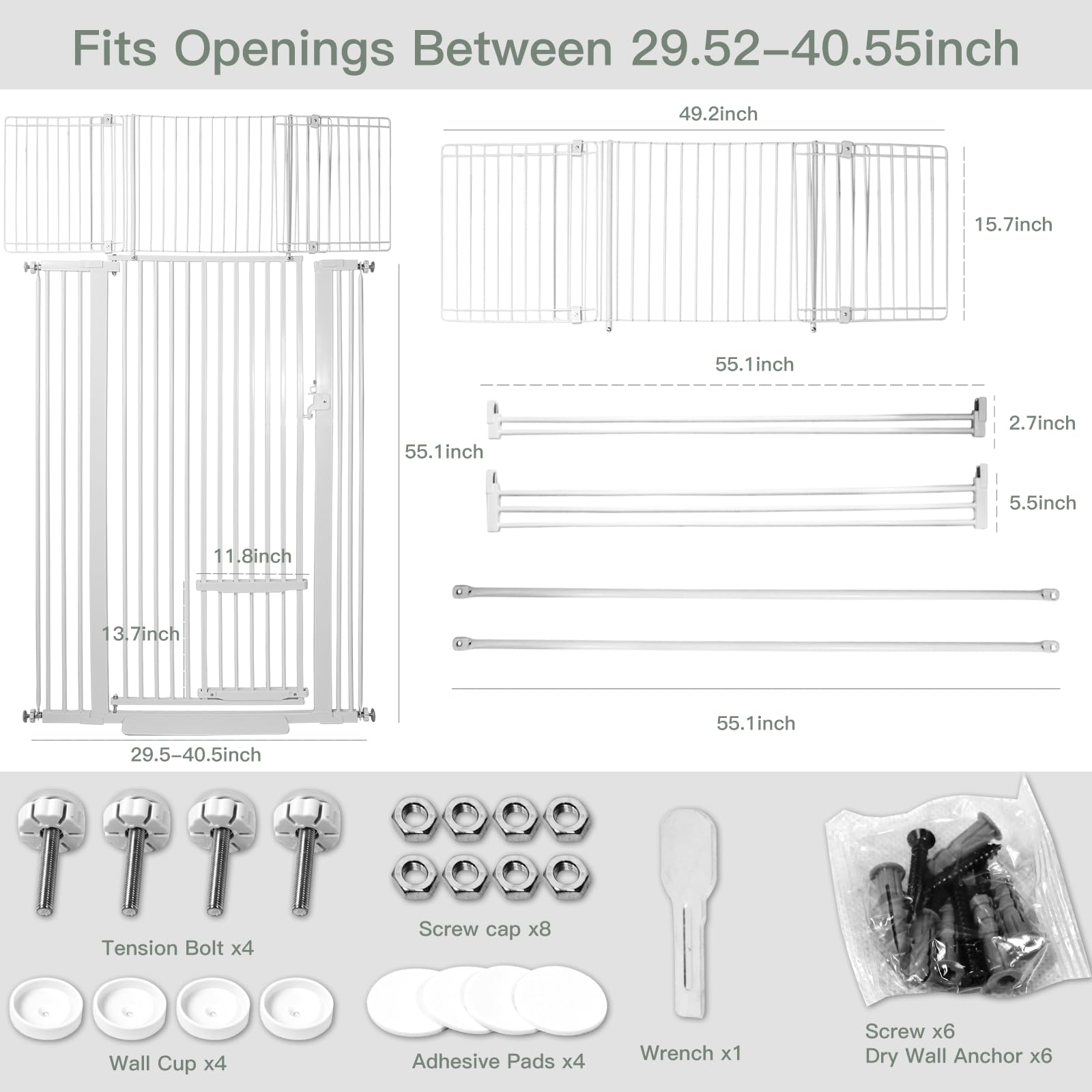 Shyujajie cat door feature highlights convenient pet passage within the gate.