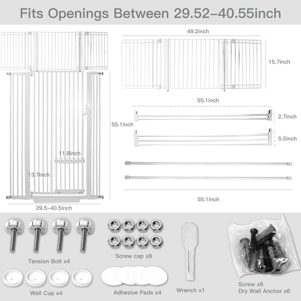 Shyujajie cat door feature highlights convenient pet passage within the gate.