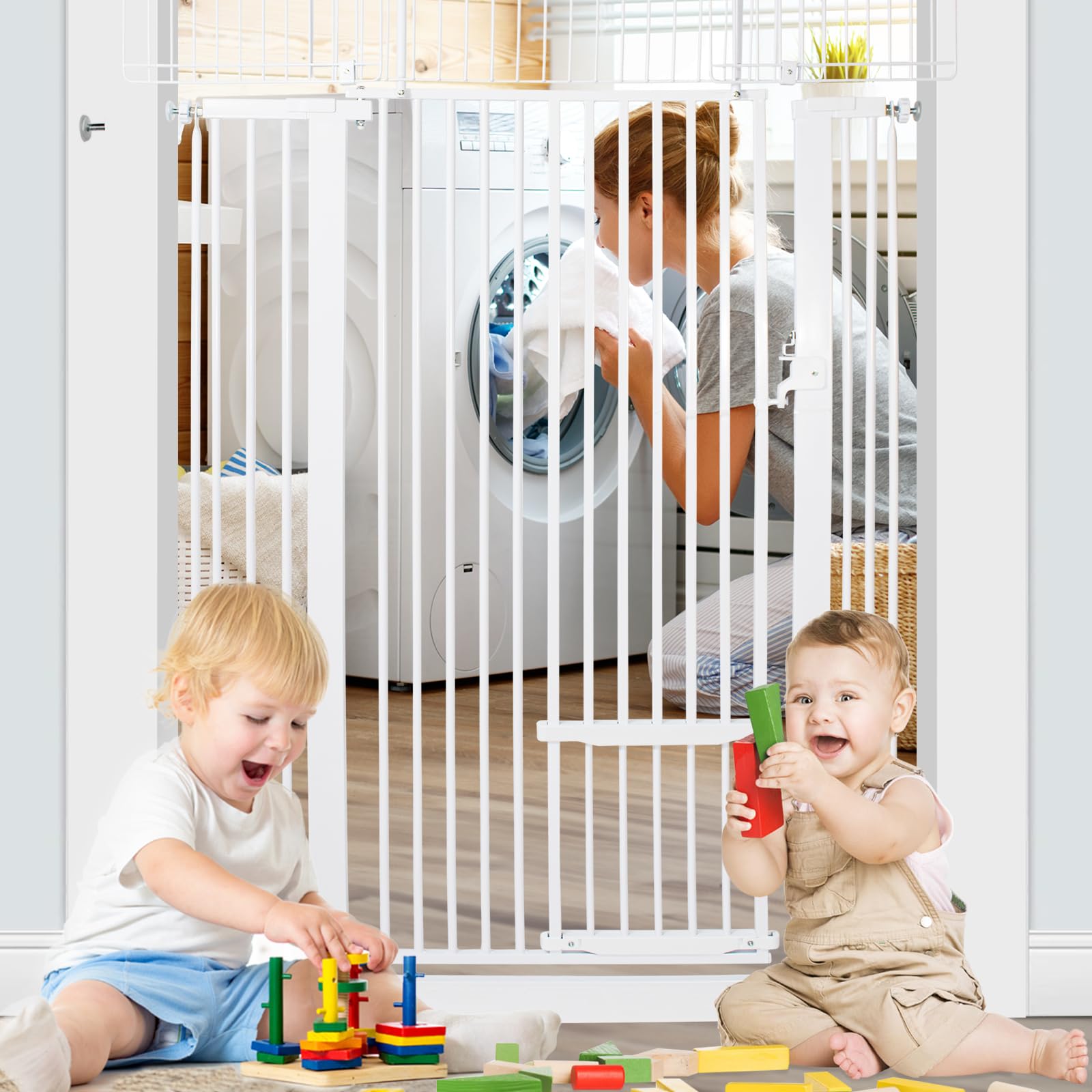 Shyujajie premium steel construction depicts a durable barrier for tall cats and dogs.