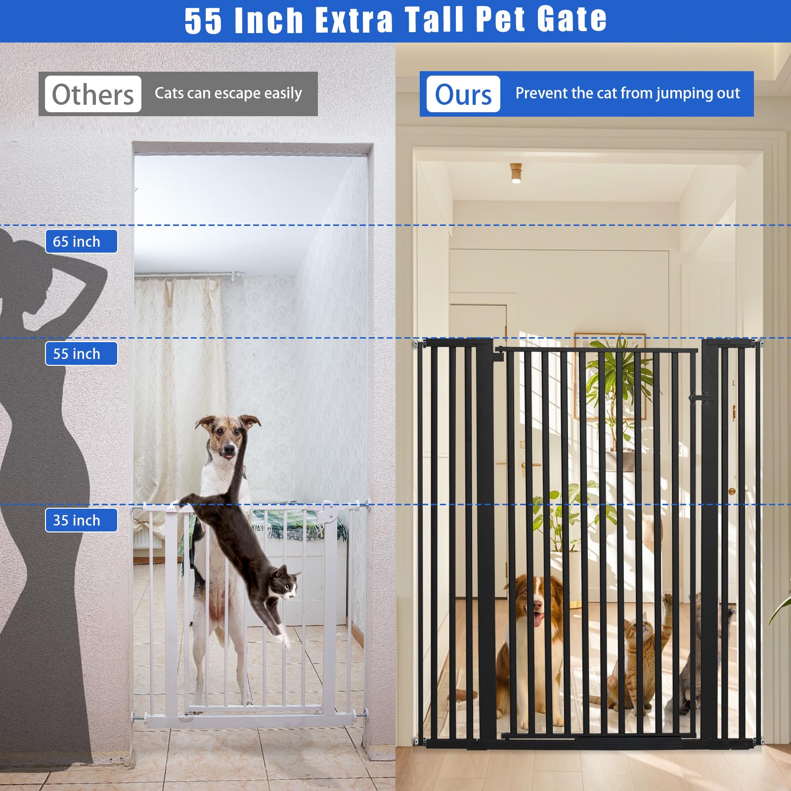 SHYUJAJIE pressure-mount installation demonstrates tool-free setup for safe, wall-friendly fit