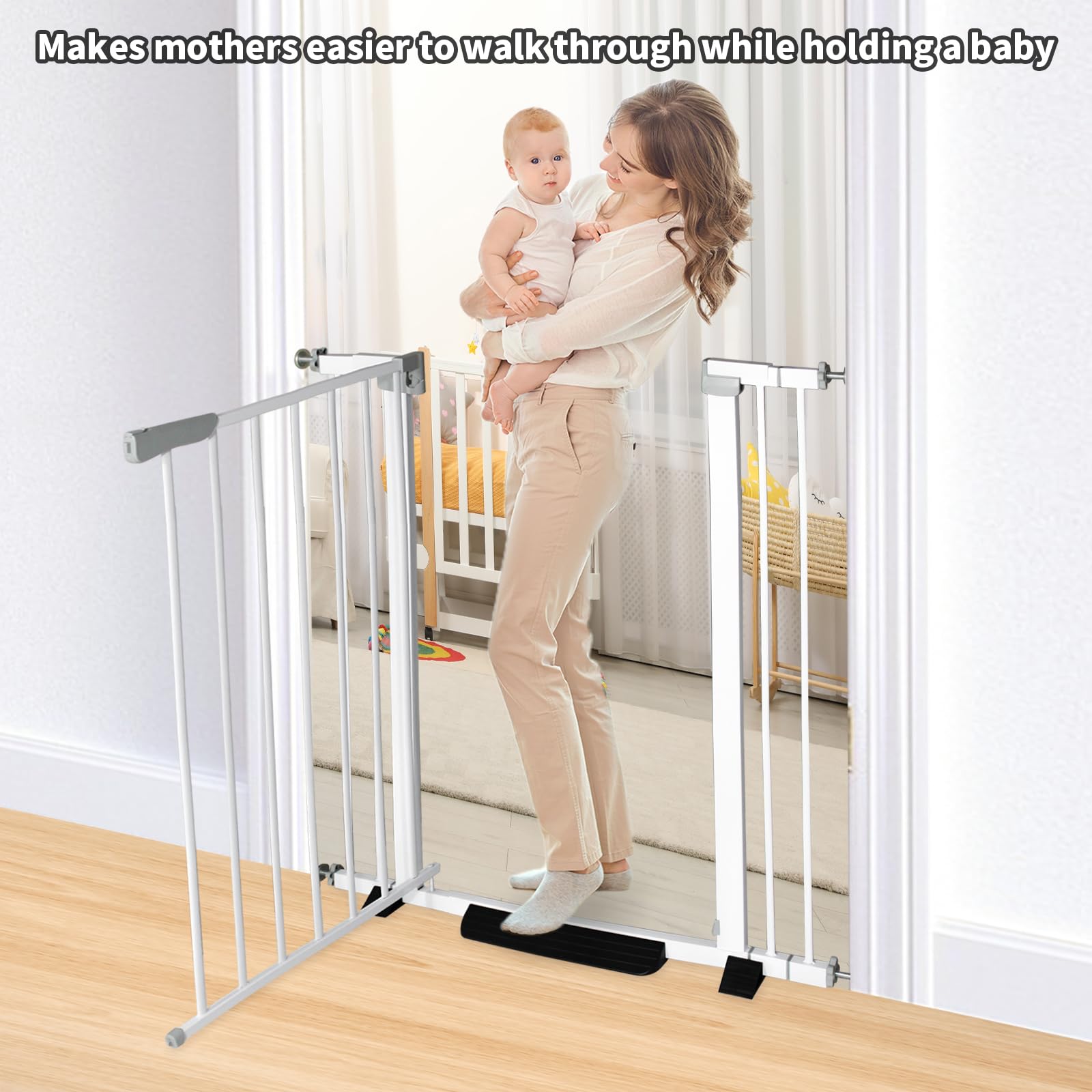 SHYUJAJIE walk-through door two-way design enables easy one-handed pass.