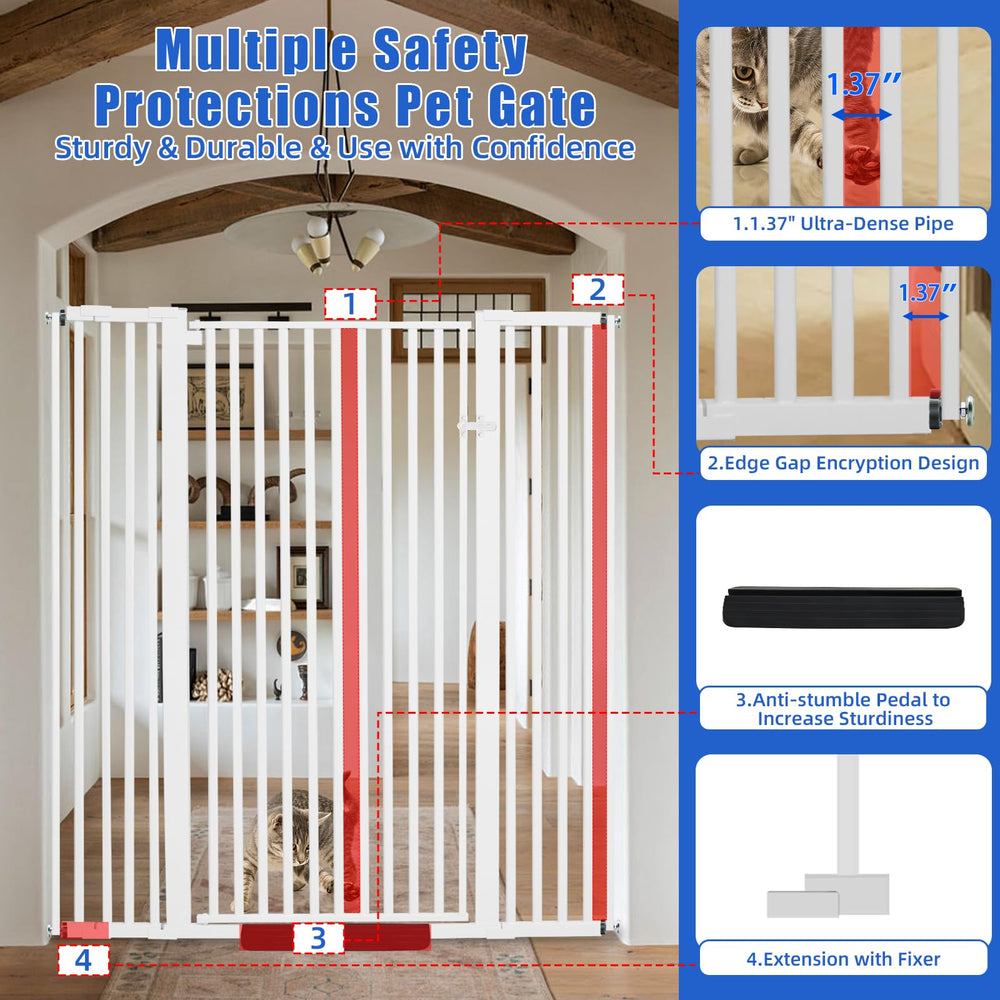 SHYUJAJIE walk-through gate simplifies access with an easy lift.