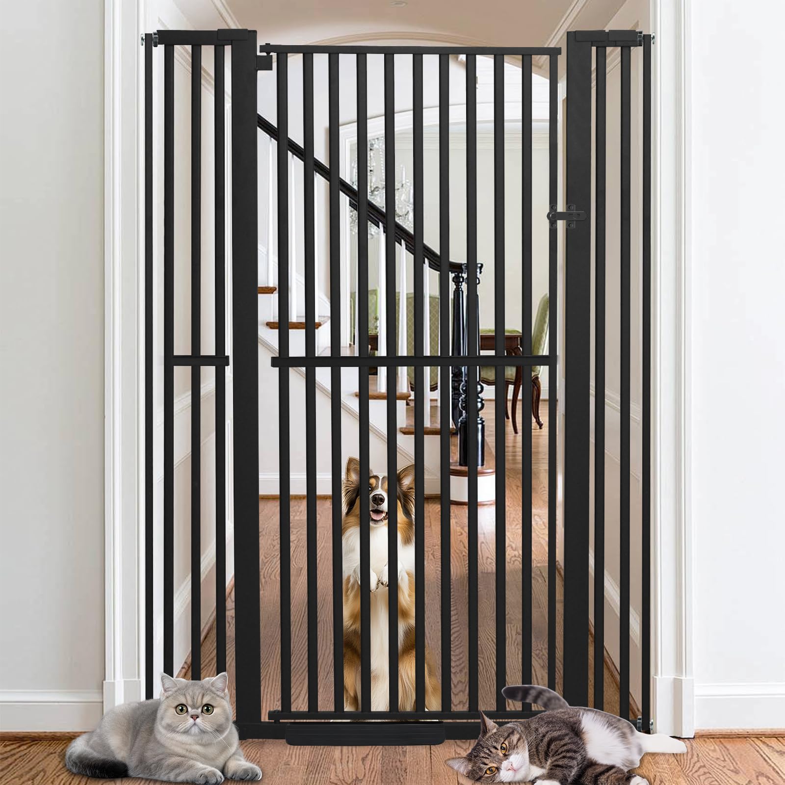 Walk-through SHYUJAJIE gate through doorway for easy access with pets contained