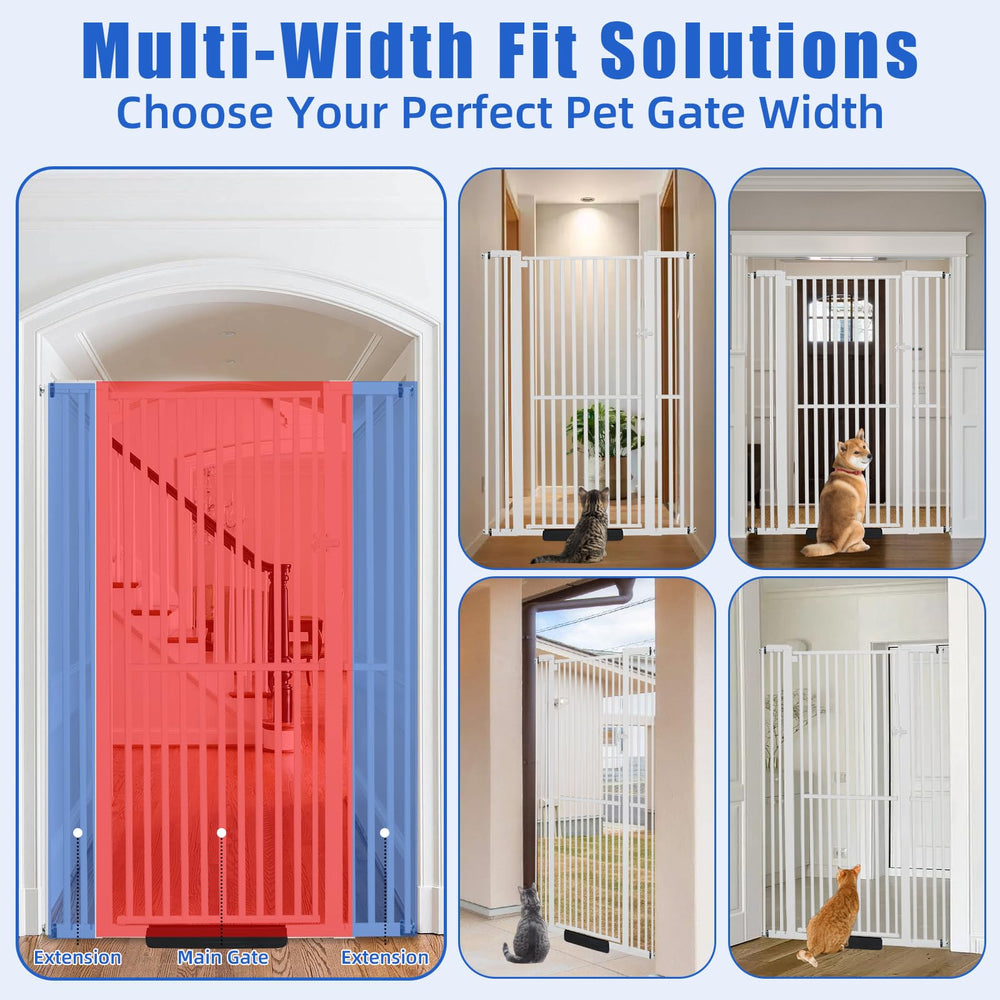 SHYUJAJIE white tall gate in doorway for pets and families