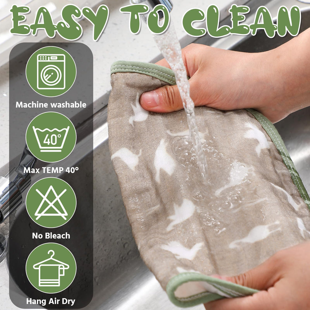Shyyween cotton muslin bibs soft absorbent triple-layer for drool control