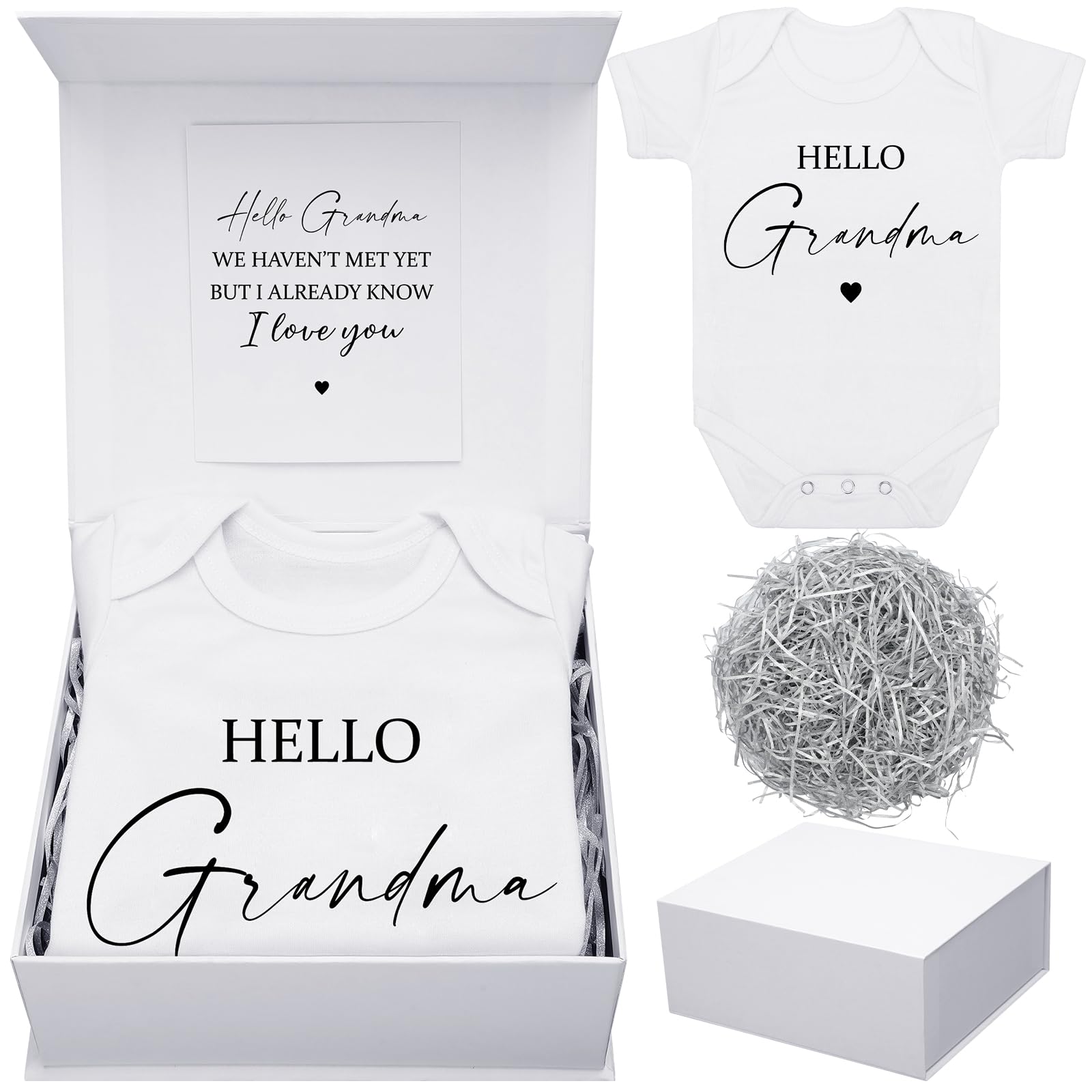Shyyween Hello Grandma baby bodysuit ideal for a precious pregnancy reveal photos