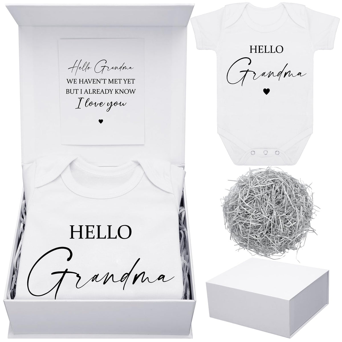 Shyyween Hello Grandma baby bodysuit ideal for a precious pregnancy reveal photos