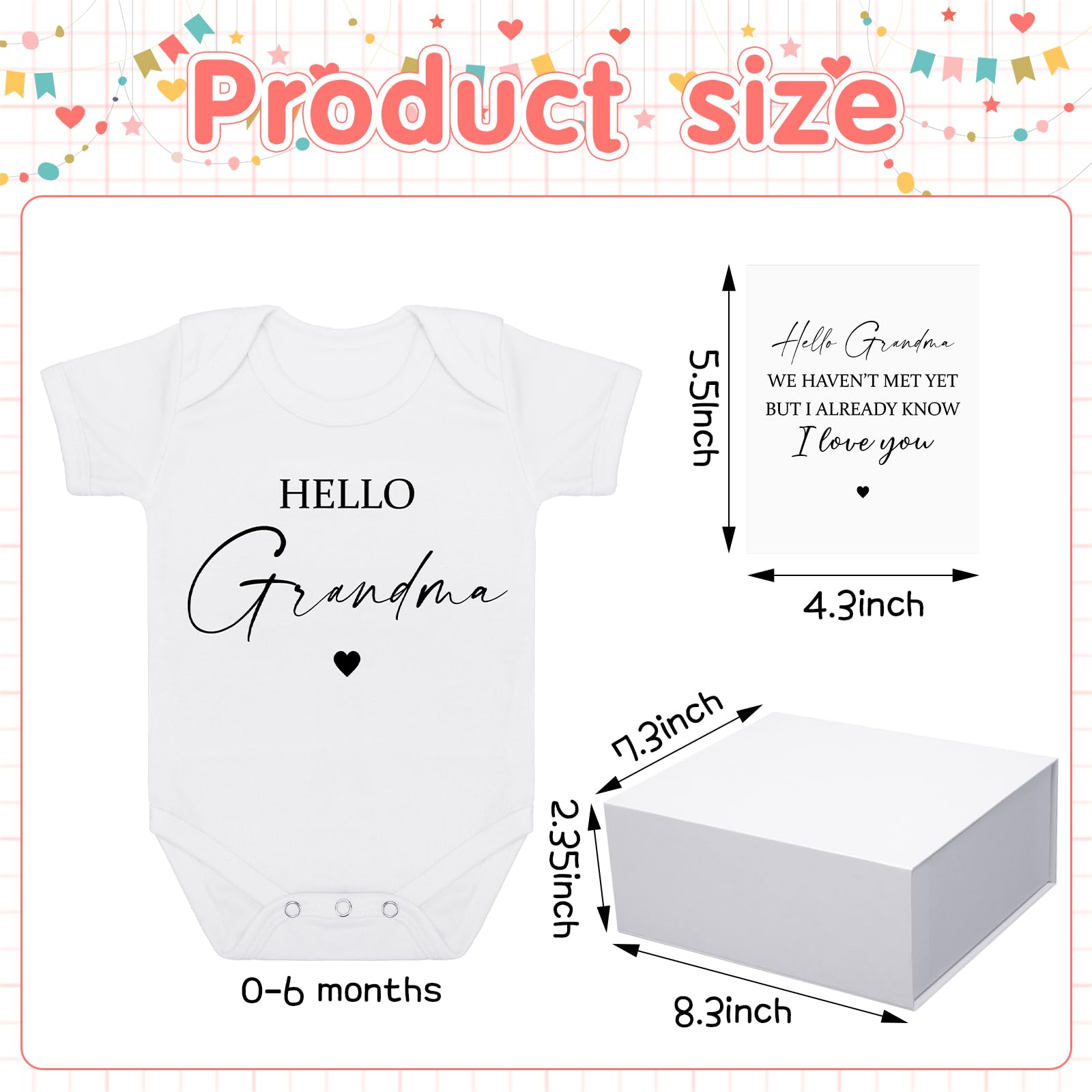 Shyyween Hello Grandma pregnancy reveal card keepsake moment to share joyful news