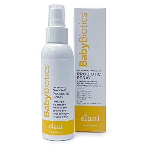 SIANI BabyBiotics bottle front for gentle probiotic skin care for children