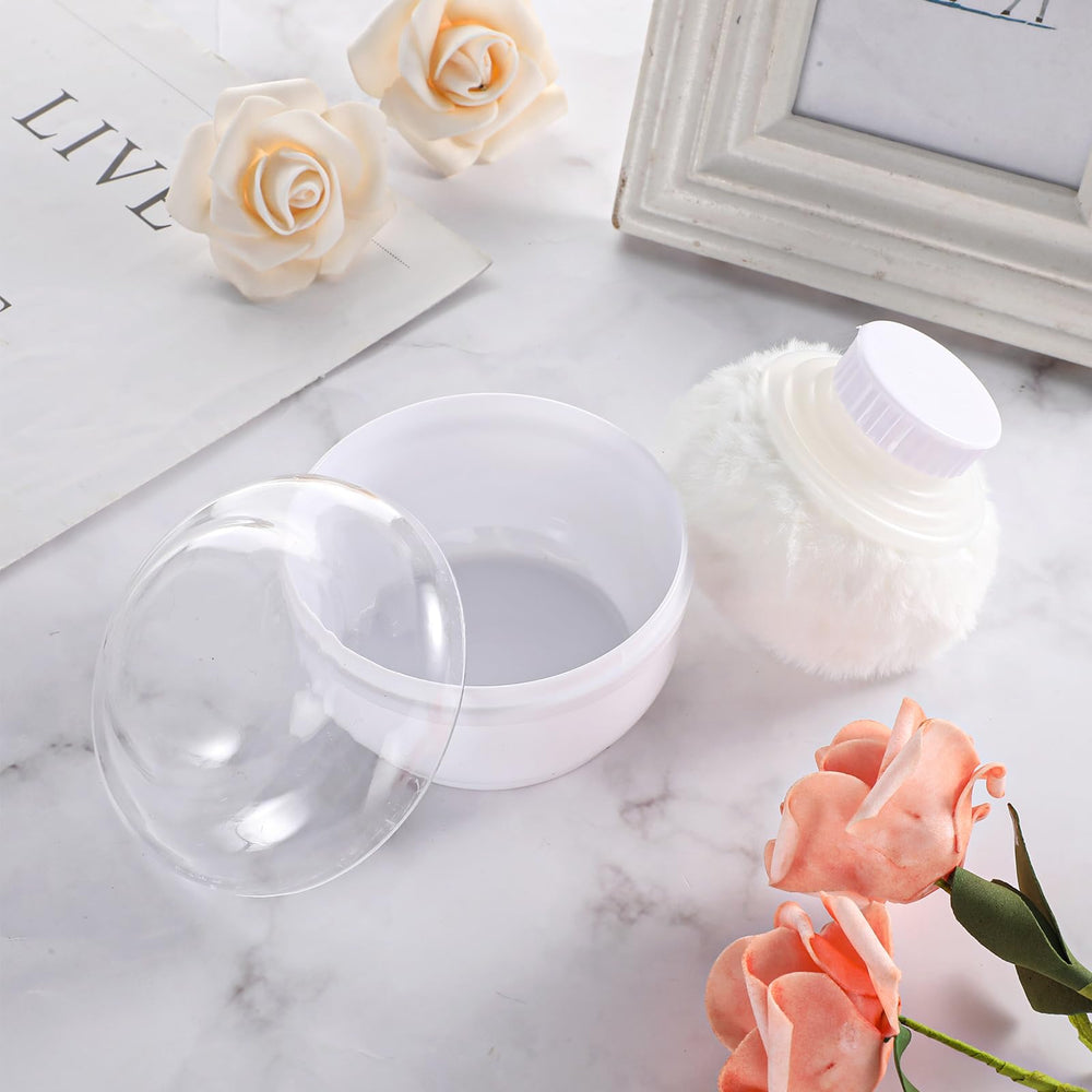 Sibba travel-friendly powder container with large puff for on-the-go use