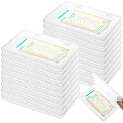Sibosen 18-pack clear flat breast milk freezer trays for easy organization and quick access.