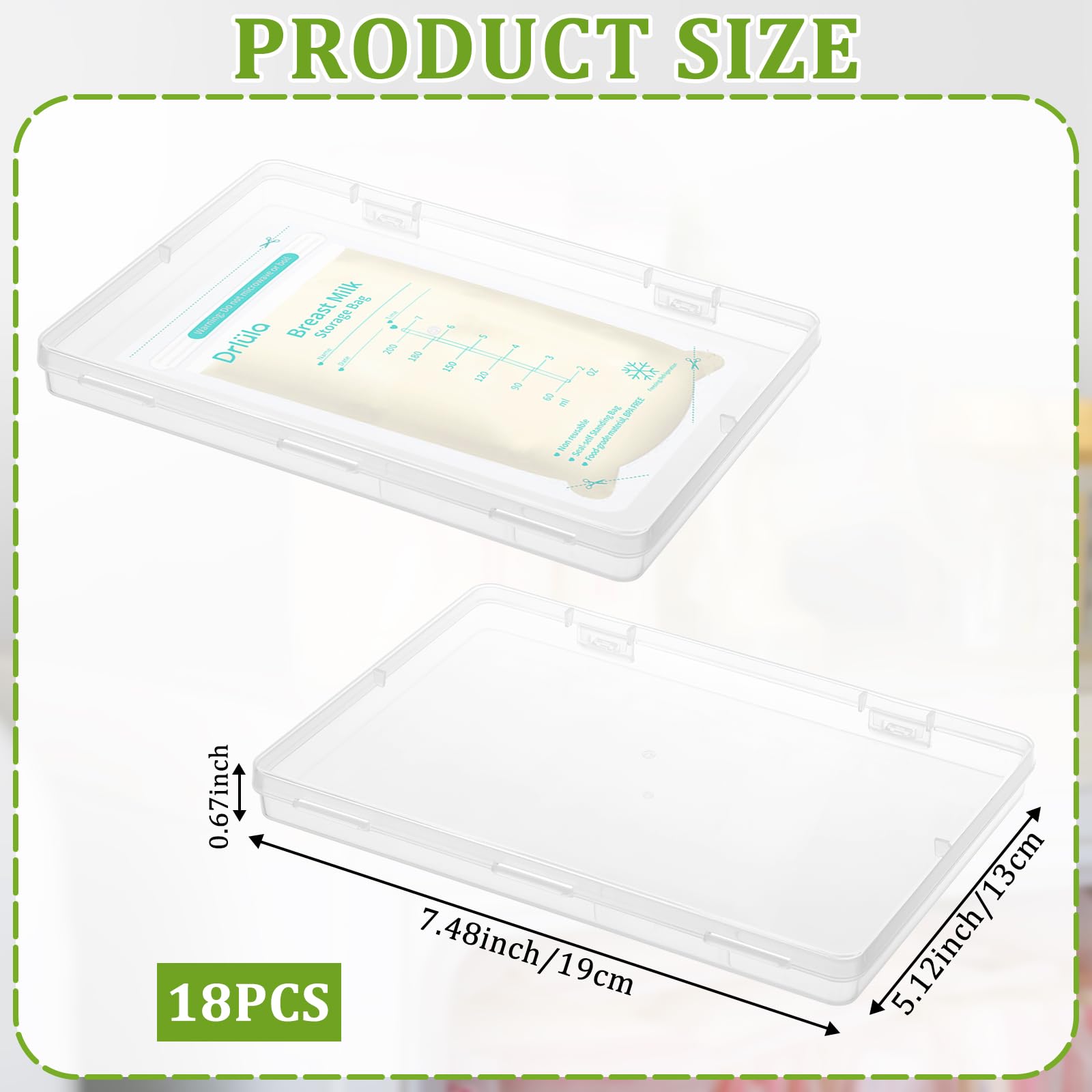 Sibosen space-saving rectangular design keeps breast milk in compact, orderly freezer slots.