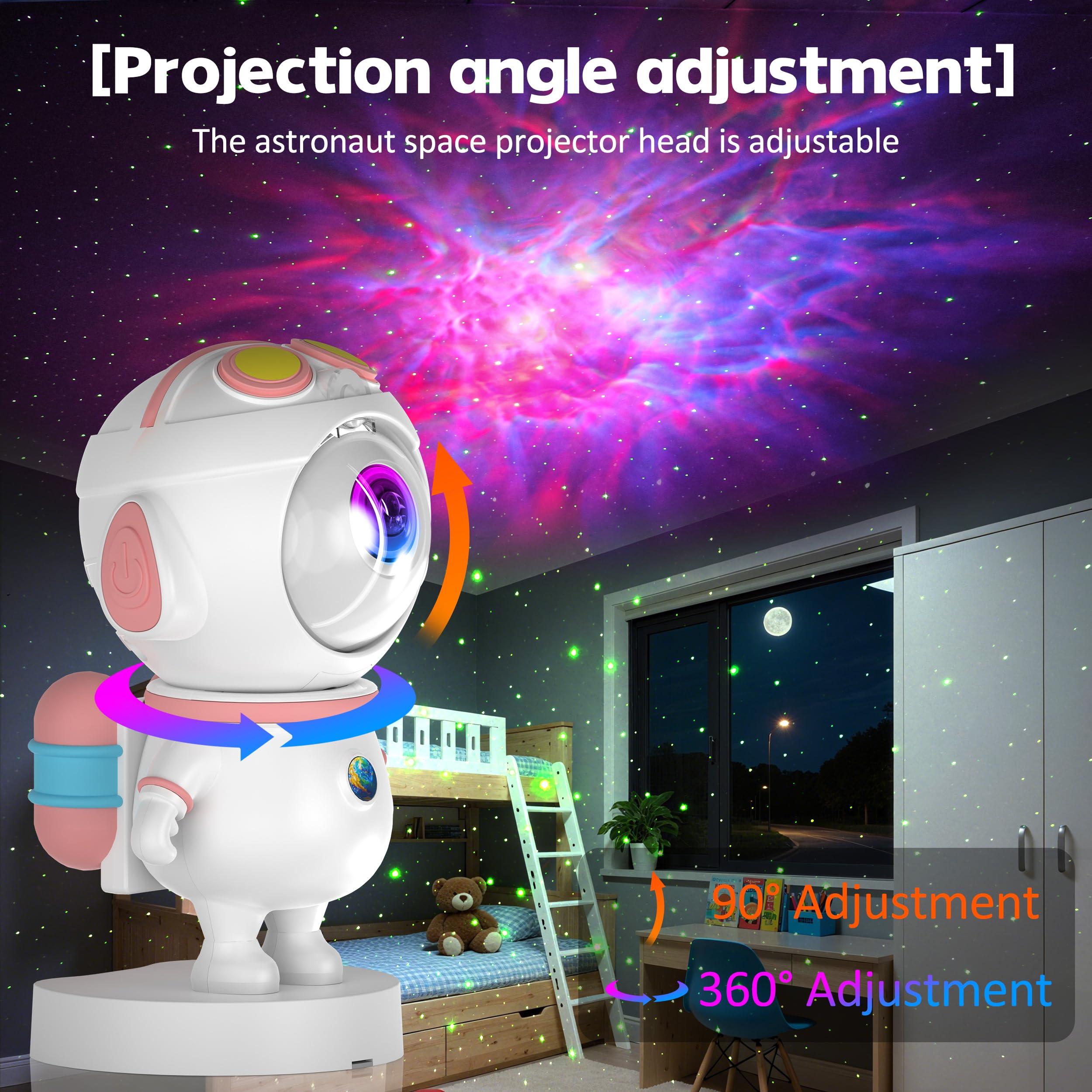 SICCOO Apollo Star Projector color modes offer cozy hues for relaxing evenings.