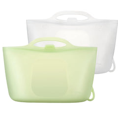 Sicyeast silicone travel sterilizer bag, flat-base shot, ideal for stable countertop use.