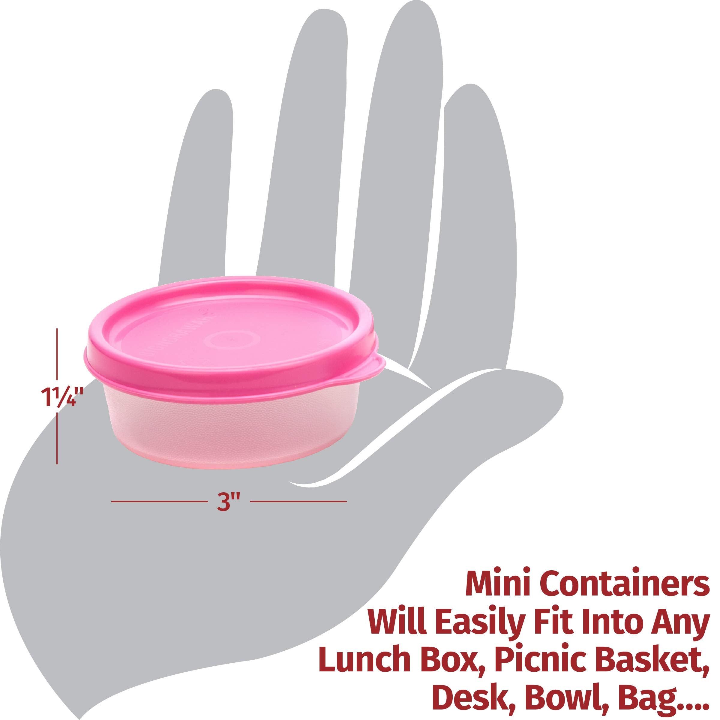 Signora Ware color-coded lids show three colors for quick identification.