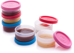 SIGNORA WARE 1.3 oz containers with closed lids for secure storage