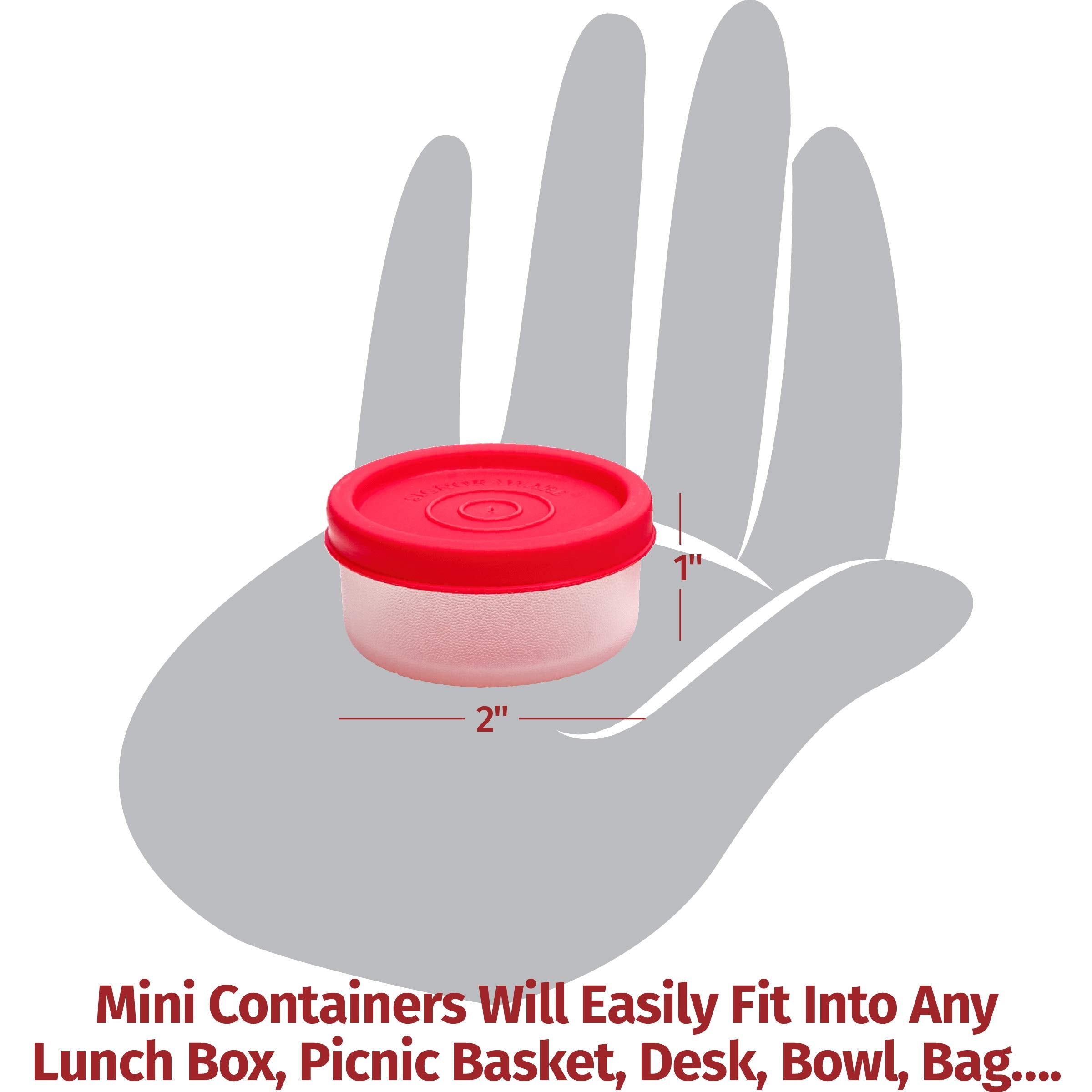 SIGNORA WARE colorful lids aiding organized lunch kits