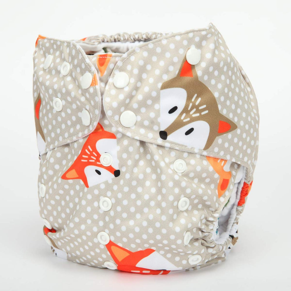Sigzagor Dot Fox diaper inner fleece provides soft moisture-wicking comfort.
