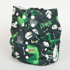 Sigzagor Green Dinosaurs junior diaper inner microfleece keeps skin dry.