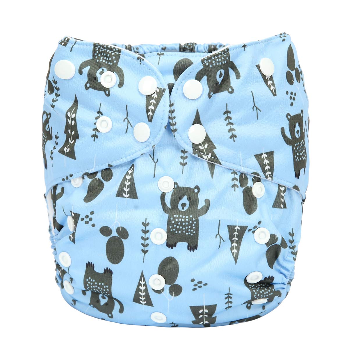 Sigzagor Native Bear pocket diaper outer layer showcases waterproof breathable PUL for protection.