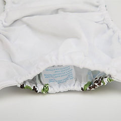 Sigzagor watercolor animals diaper outer with double gussets for leak protection.