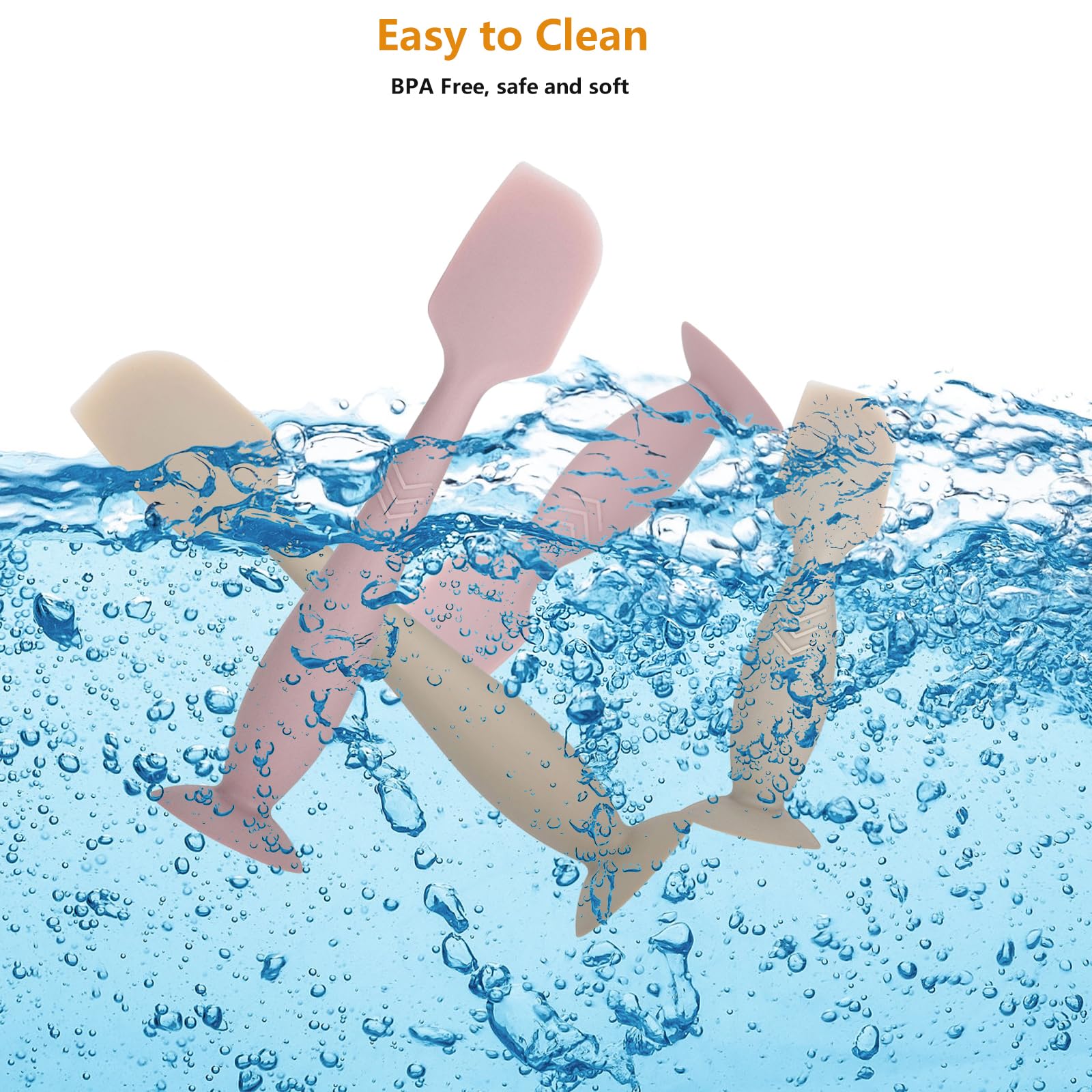 SIHISMO easy-clean spatula supports quick wash and boil-safe.