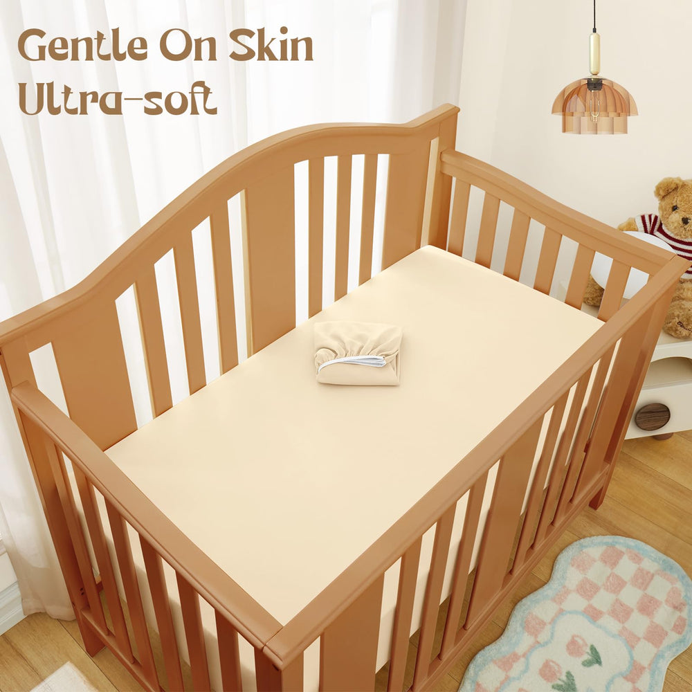 SiinvdaBZX crib-mattress-fit demo highlights standard 28x52 compatibility.