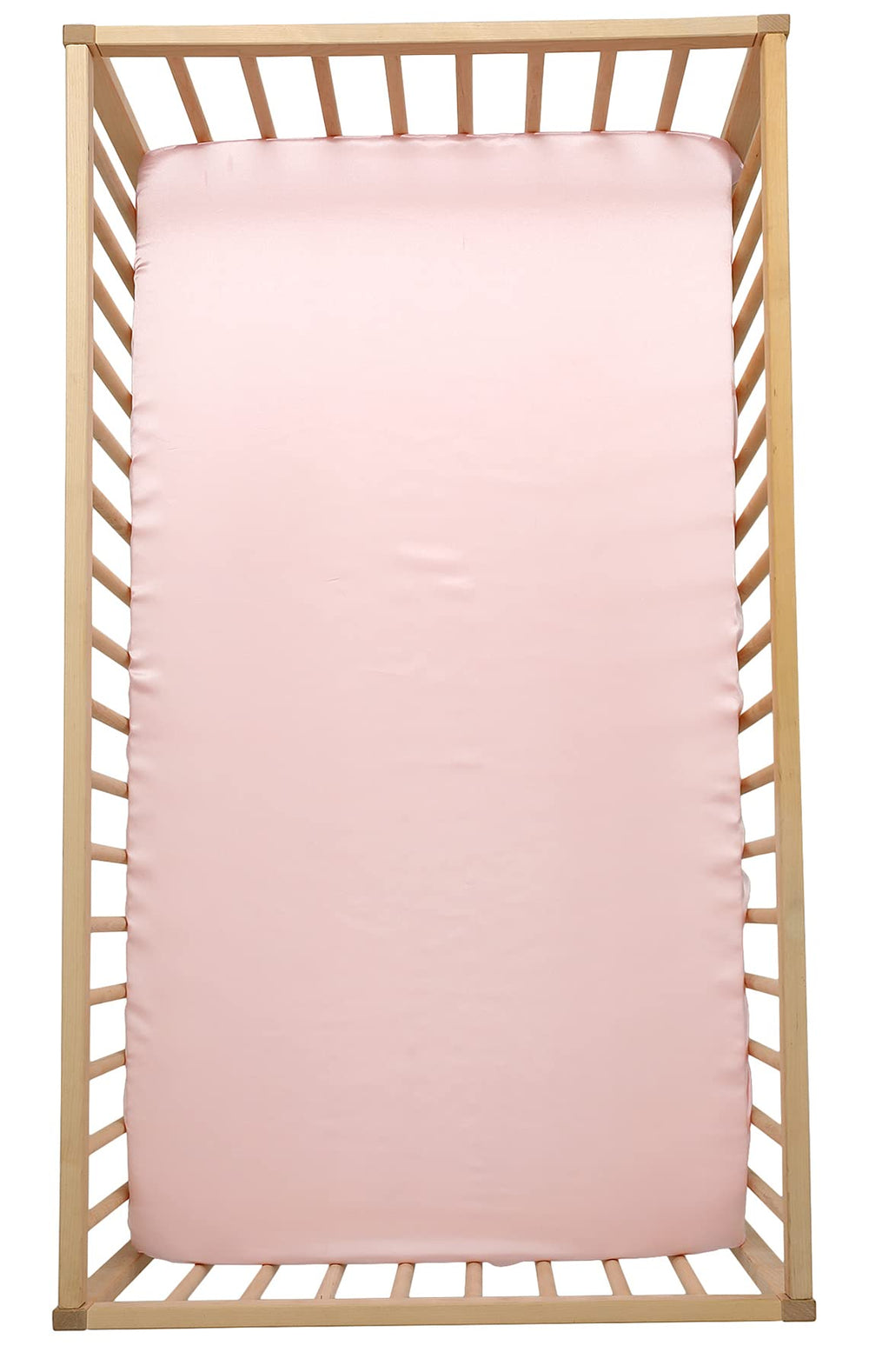 SiinvdaBZX pink satin mini crib sheet ideal as baby shower gift