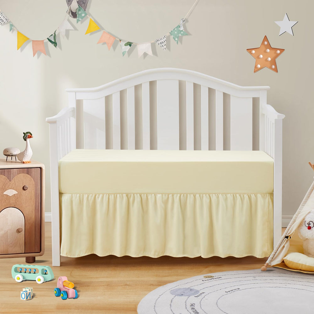 SiinvdaBZX matching-color bedding creates a cohesive, calming nursery look.