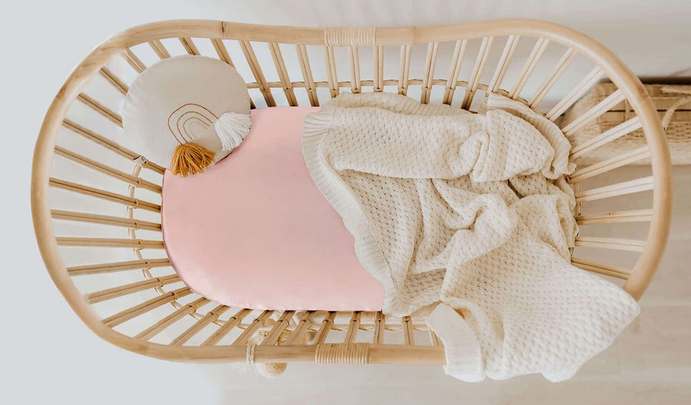 SiinvdaBZX satin bassinet sheet pink compatible with Halo, Chicco, Graco and more.