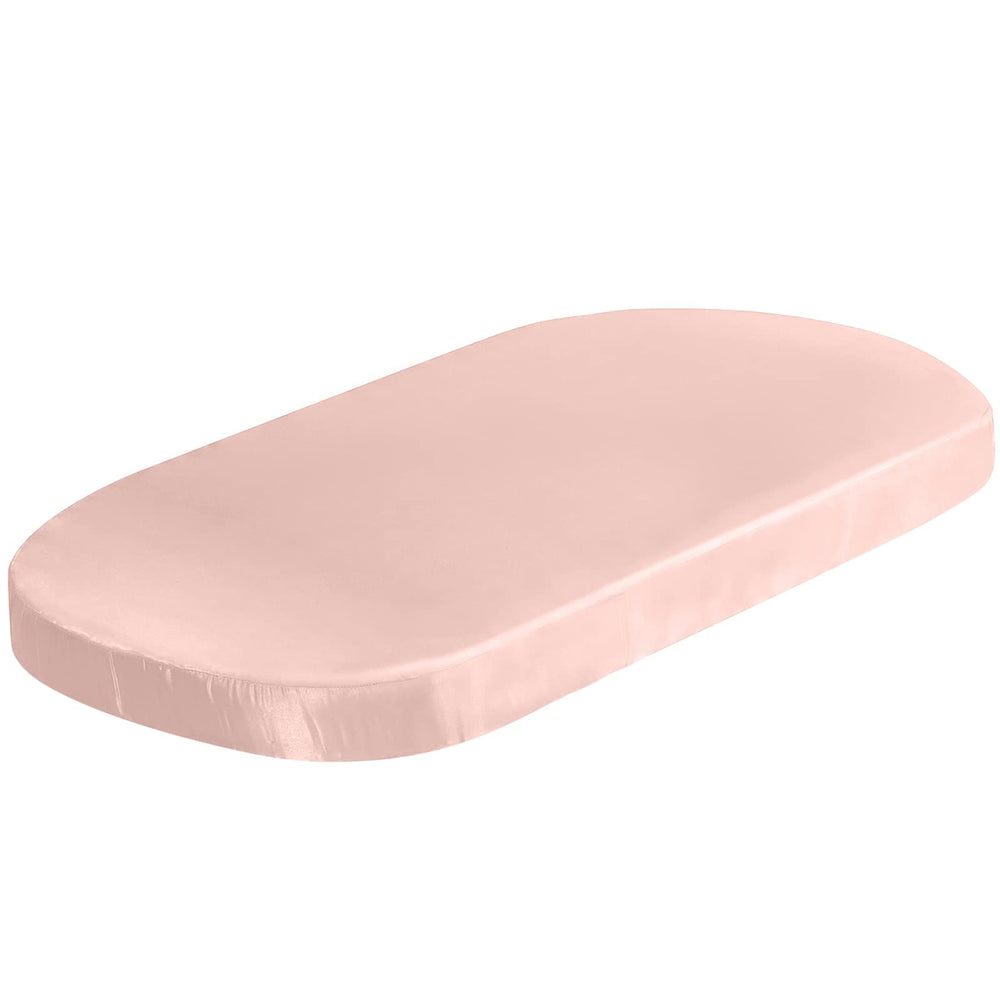 SiinvdaBZX satin bassinet sheet pink care tips for easy washing and long-lasting softness.