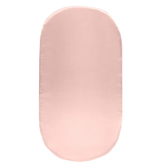 SiinvdaBZX satin bassinet sheet pink fabric close-up showing silky softness for baby comfort.