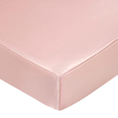 Pink SiinvdaBZX satin crib sheet closeup texture for silky feel