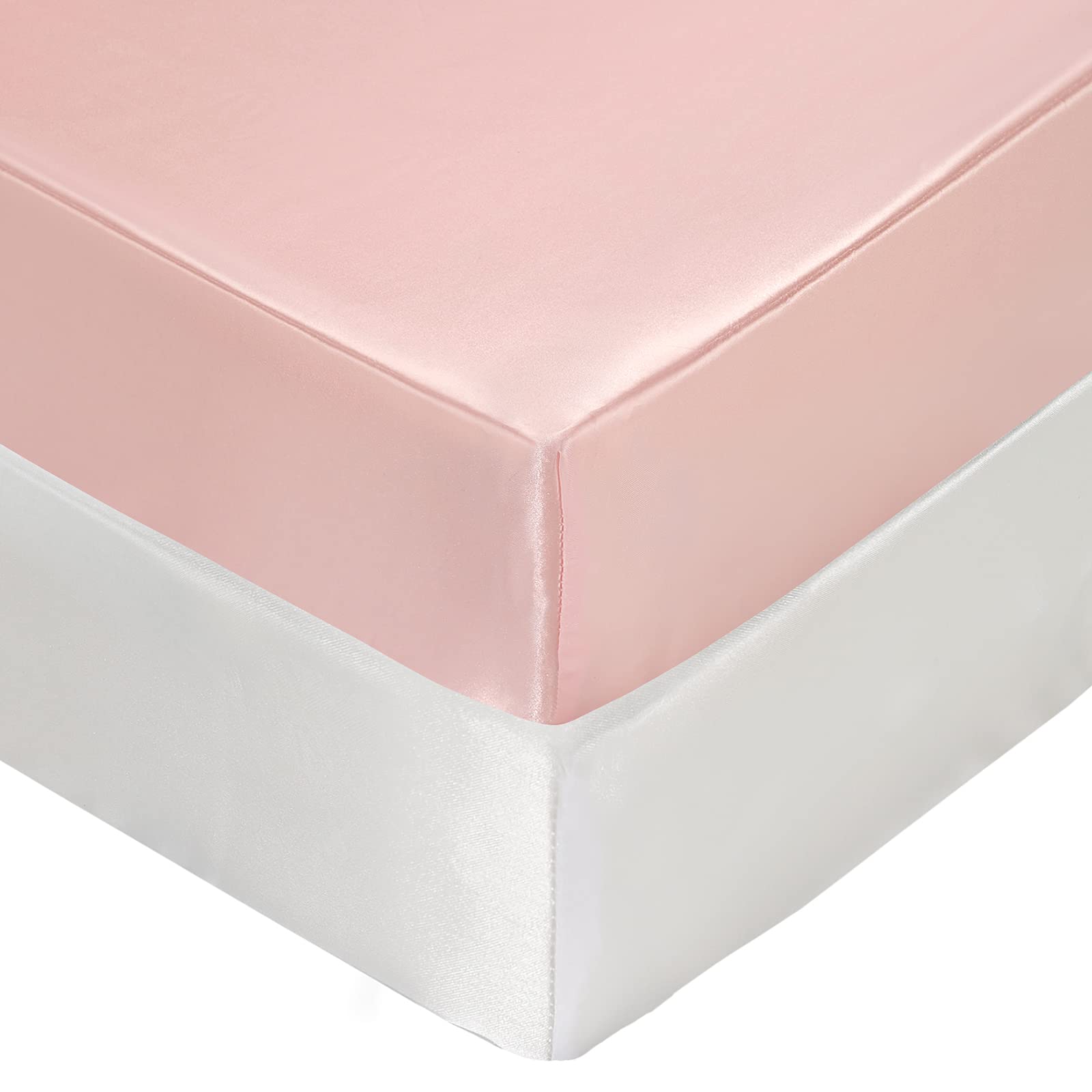 SiinvdaBZX satin crib sheets pink and white close-up of soft fabric texture