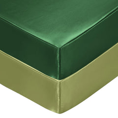 SiinvdaBZX satin crib sheets two-pack colors shown for easy nursery styling.