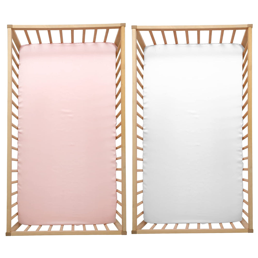SiinvdaBZX satin crib sheets universal fit illustration on standard crib mattress
