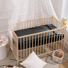 SiinvdaBZX satin mini crib sheet elastic band edge, ensures a taut fit