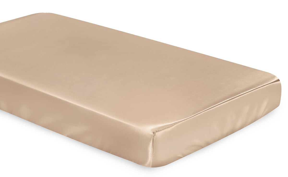 SiinvdaBZX satin mini crib sheet with soft touch for gentle baby sleep.