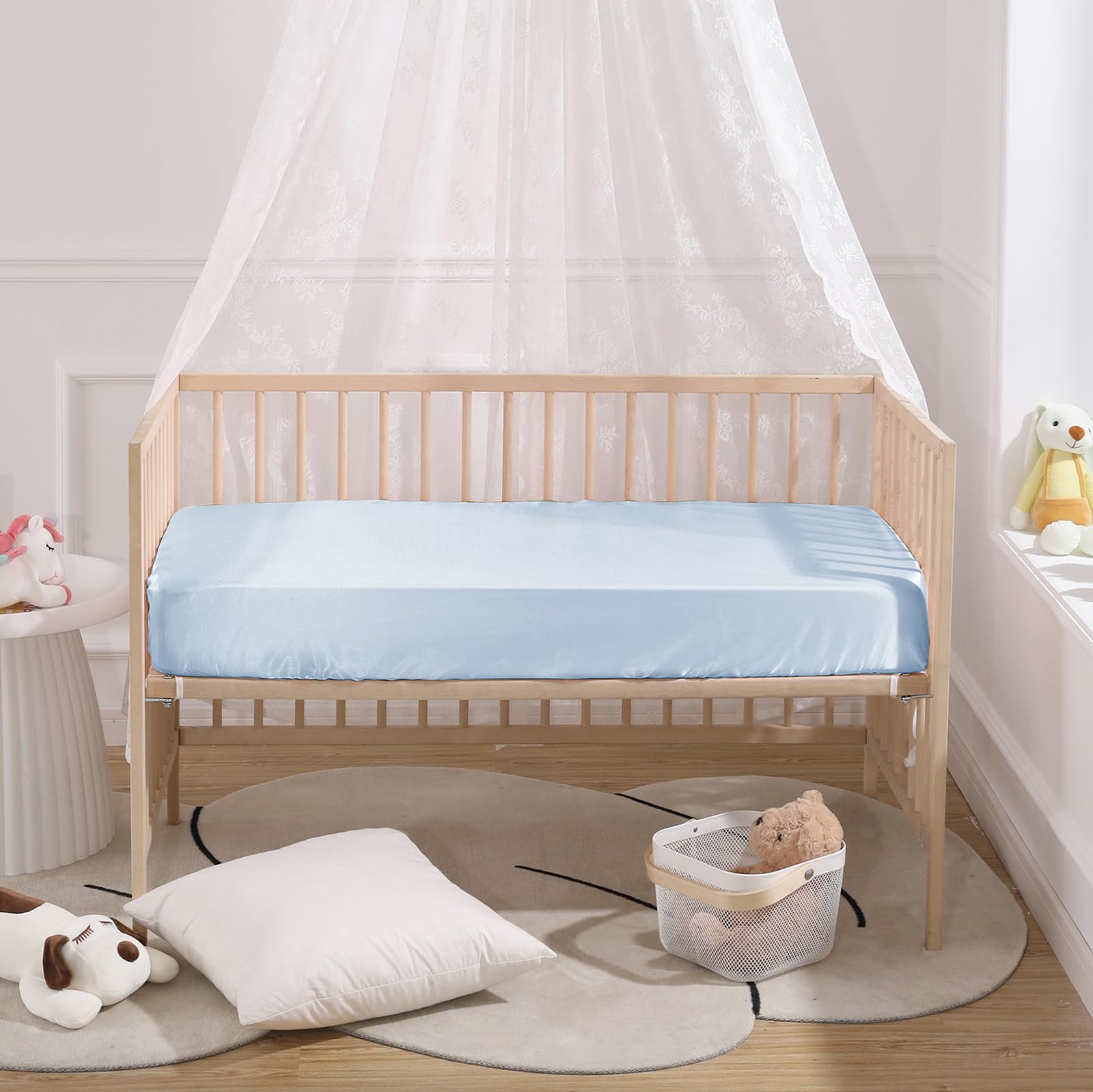 SiinvdaBZX satin sheets help reduce friction for smoother baby hair.