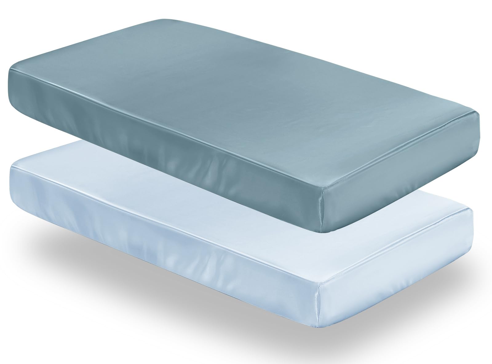 SiinvdaBZX satin mini crib sheets texture highlights smooth luxe weave for baby skin.