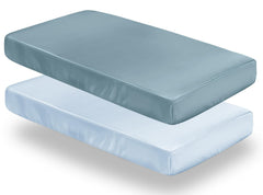 SiinvdaBZX satin mini crib sheets texture highlights smooth luxe weave for baby skin.