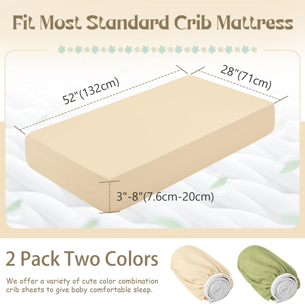 SiinvdaBZX two-pack flat lay shows versatile colors for boy or girl nursery.