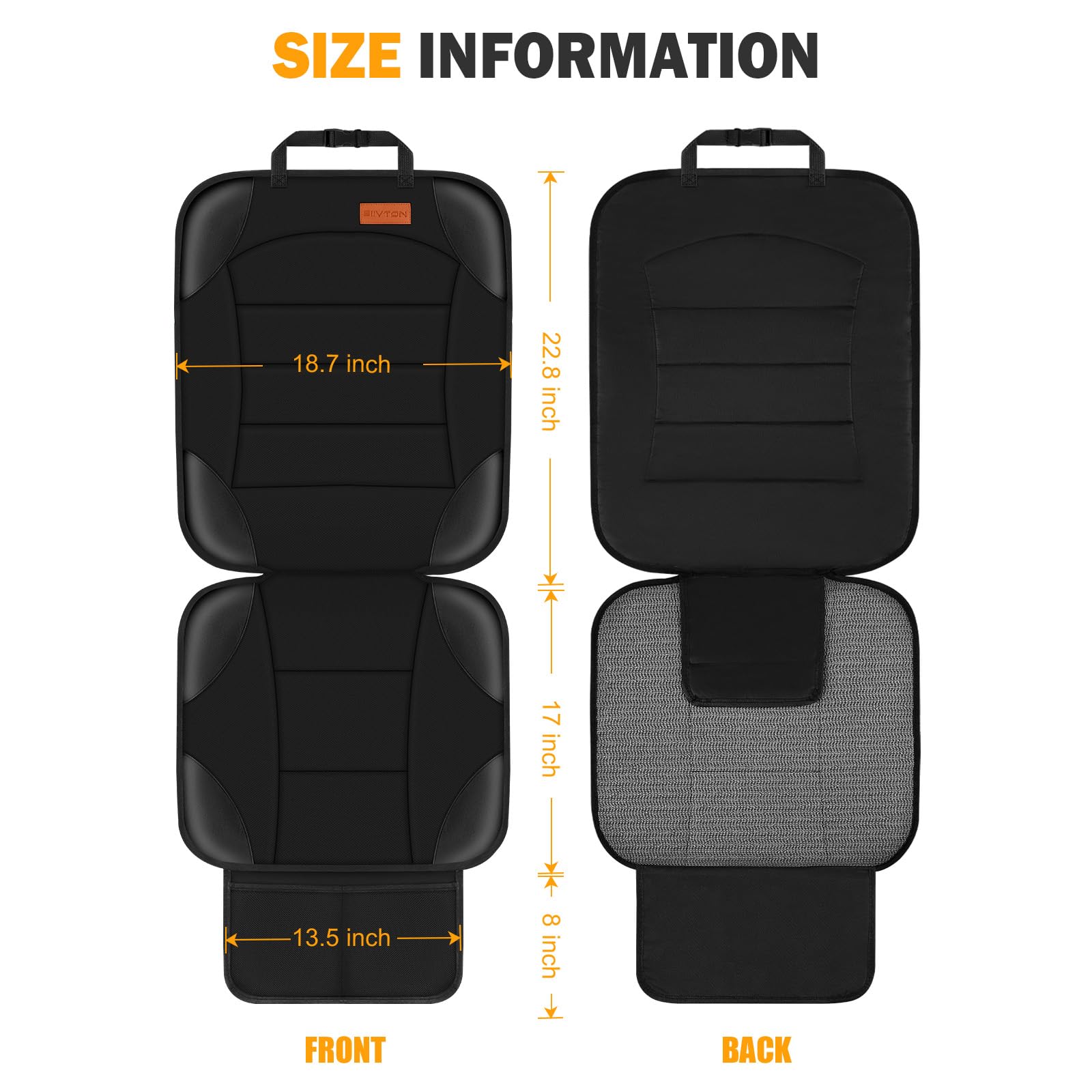 Siivton adjustable straps ensure a snug fit on headrests.