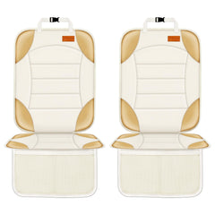 Siivton car seat protector front view with 2-pack setup guards seats on family trips.